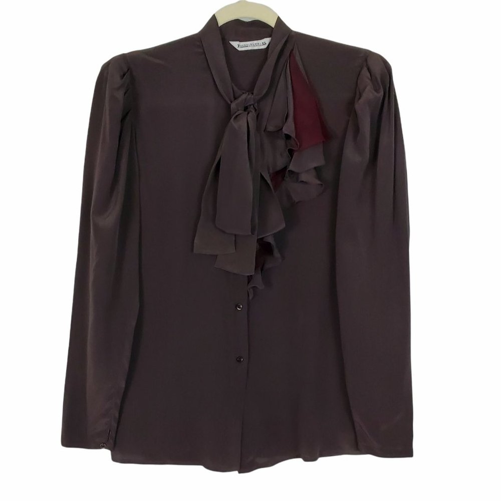VTG Pancaldi & B 100% Silk Blouse